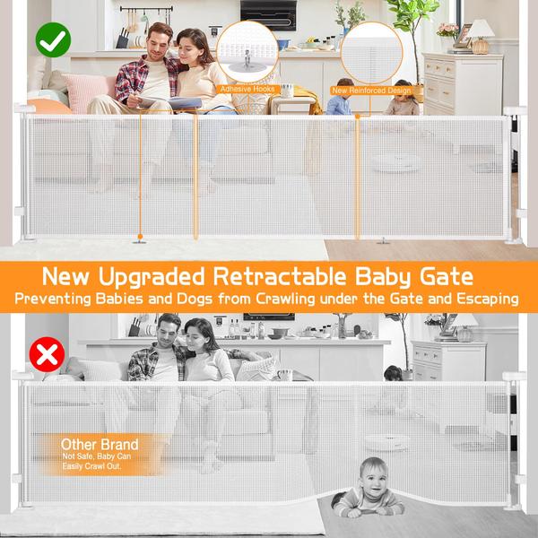 Imagem de Baby Gate Floisdace retrátil extra largo 120 cm de altura 84 cm