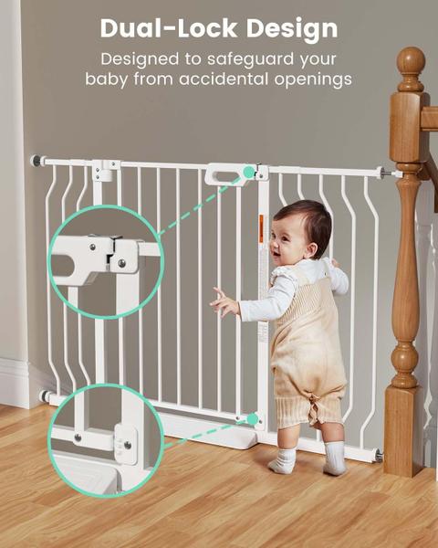 Imagem de Baby Gate GROWNSY Mom's Choice para escadas e portas de 75 a 123 cm