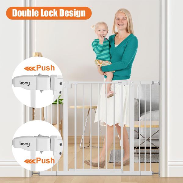 Imagem de Baby Gate keny 29-42,5 cm para escadas, segurança de fechamento automático