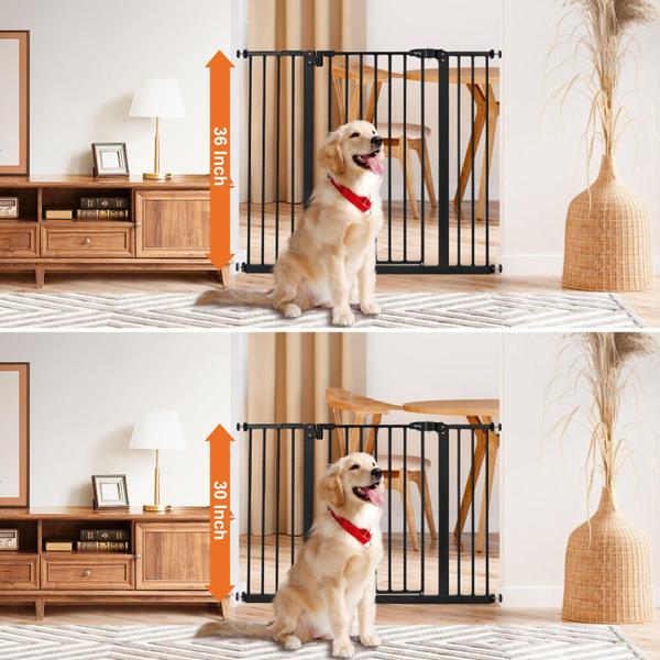 Imagem de Baby Gate keny 36 Extra Tall para escadas de 74 a 108 cm de largura, preto