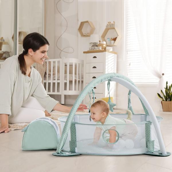 Imagem de Baby Gym Play Mat Beright 5 em 1 com brinquedos sensoriais e bolas