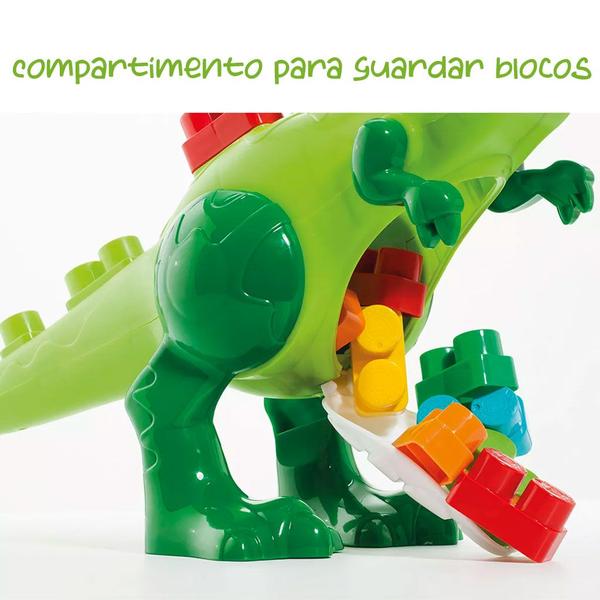 Imagem de Baby Land Dino Jurássico 30 Blocos de Montar - Cardoso Toys