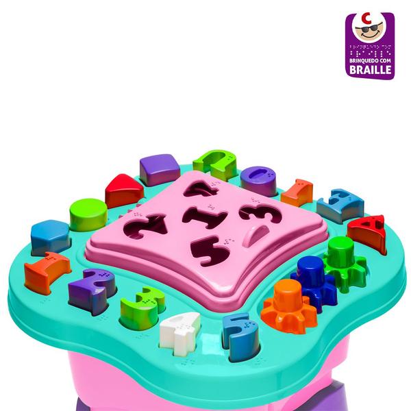 Imagem de Baby Land Mesinha de Atividades Rosa Menina 3053 - Cardoso