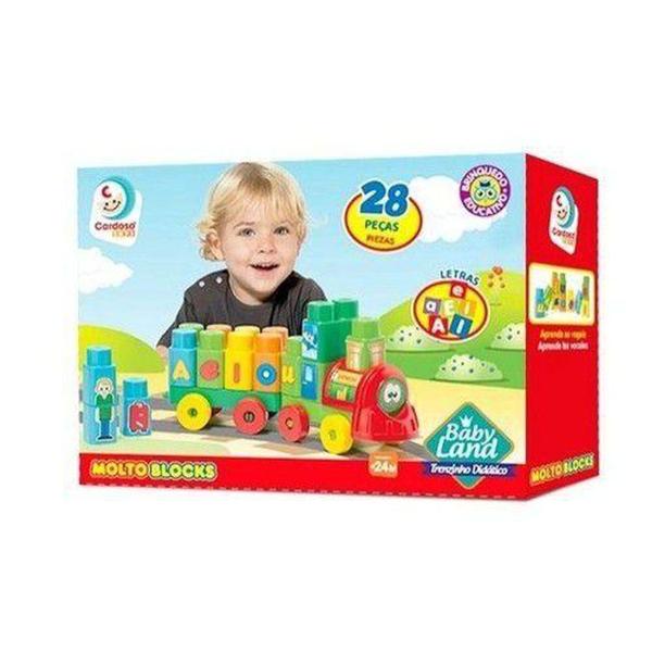 Imagem de Baby land trenzinho didático - 28 pçs - cardoso toys