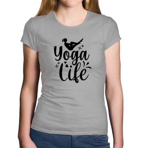 Imagem de Baby Look Algodão Yoga Life - Foca na Moda