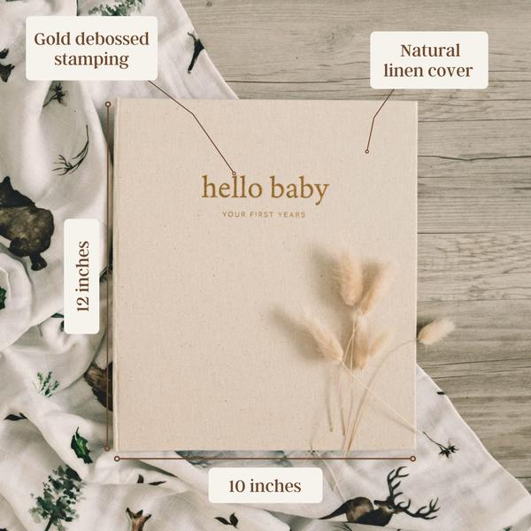 Imagem de Baby Memory Book Peachly Unissex Minimalist, primeiro ano