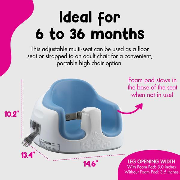 Imagem de Baby Multi Seat Booster Bumbo 3 em 1 com bandeja de alimentação azul