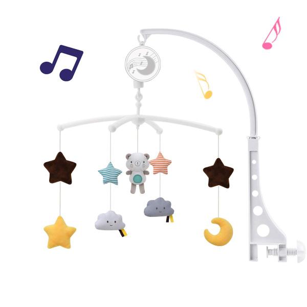 Imagem de Baby Musical Crib Mobile Tuivesafu com brinquedos giratórios para recém-nascidos