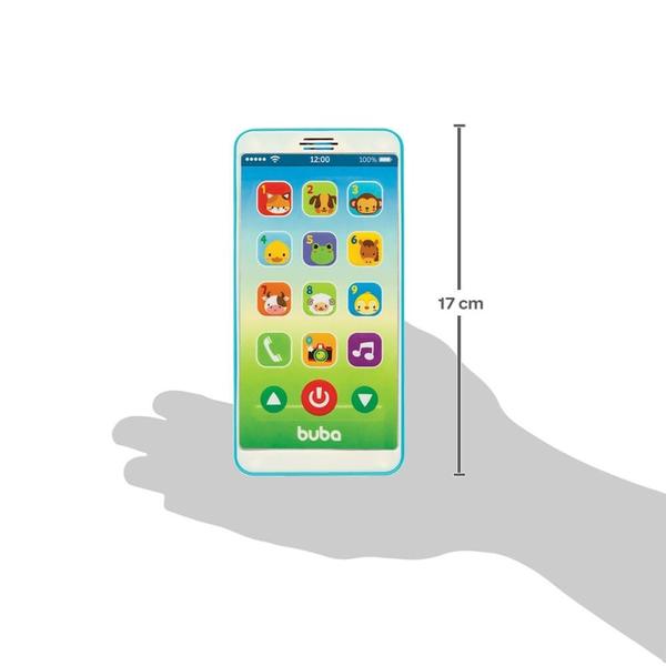 Baby phone azul 17cm buba Imagem de Baby phone azul 17cm buba