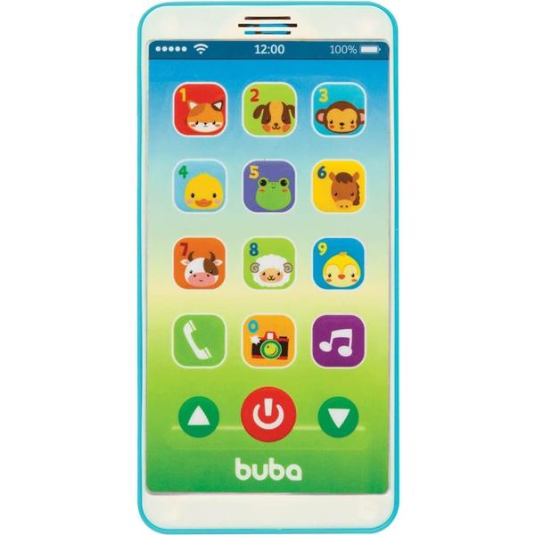 Baby phone azul 17cm buba Imagem de Baby phone azul 17cm buba