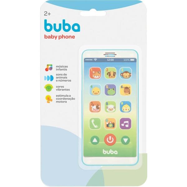 Baby phone azul 17cm buba Imagem de Baby phone azul 17cm buba