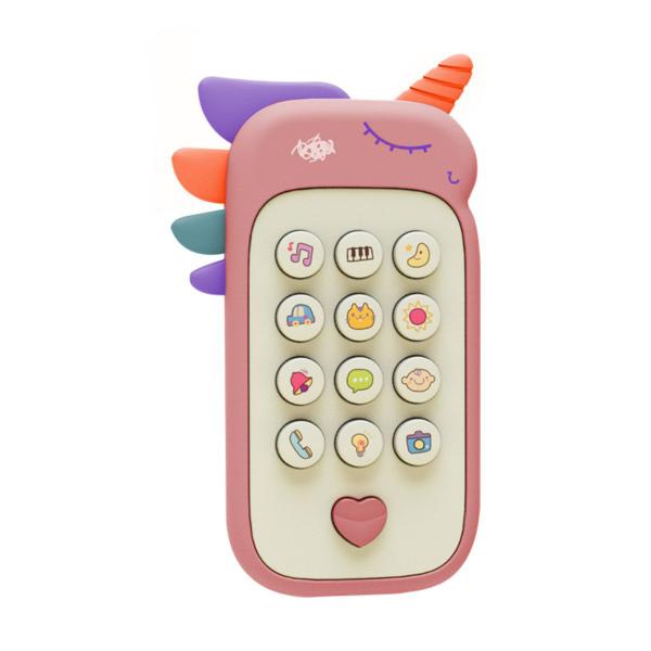 Imagem de Baby Phone Brinquedo 2 em 1 Mordedor Mácio Telefone com +50 Sons Sensorial Polibrinq