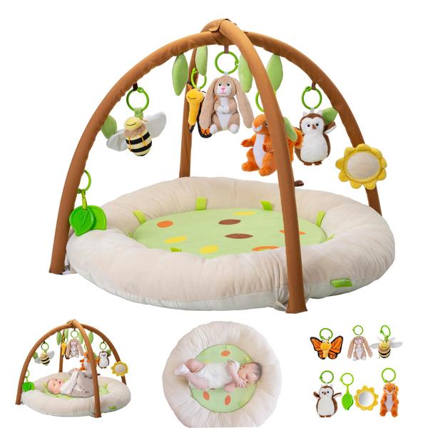 Imagem de Baby Play Gym, dois pés pequenos com tapete Tummy Time e 7 brinquedos