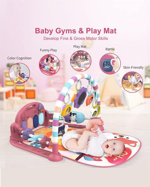 Imagem de Baby Play Mat dearlomum Baby Gym com brinquedos para recém-nascidos de 0 a 12 meses