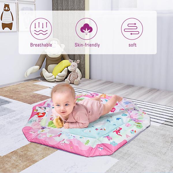 Imagem de Baby Play Mat morabloomy 7 em 1 com brinquedos e travesseiro Tummy Time