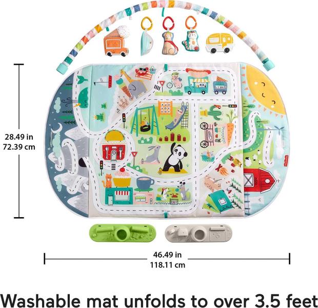 Imagem de Baby Playmat Fisher-Price Activity City Gym com música e luzes