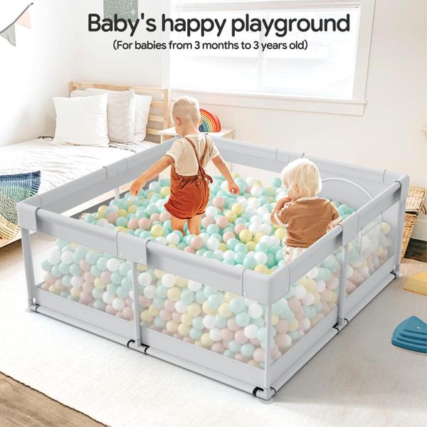 Baby Playpen Fodoss Play Yard para bebês e crianças pequenas 120x120cm Imagem de Baby Playpen Fodoss Play Yard para bebês e crianças pequenas 120x120cm