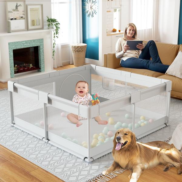 Baby Playpen Fodoss Play Yard para bebês e crianças pequenas 120x120cm Imagem de Baby Playpen Fodoss Play Yard para bebês e crianças pequenas 120x120cm