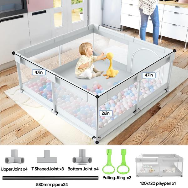 Baby Playpen Fodoss Play Yard para bebês e crianças pequenas 120x120cm Imagem de Baby Playpen Fodoss Play Yard para bebês e crianças pequenas 120x120cm