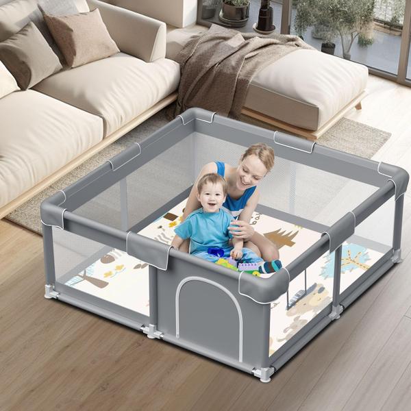 Imagem de Baby Playpen Zikopomi com tapete para bebês e crianças pequenas