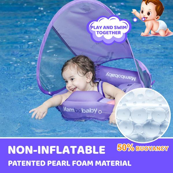 Imagem de Baby Pool Float Mambobaby não inflável com dossel de 3 a 24 meses