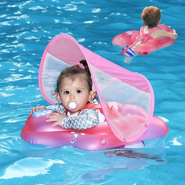 Imagem de Baby Pool Float TIMZON com proteção solar de dossel UPF50+