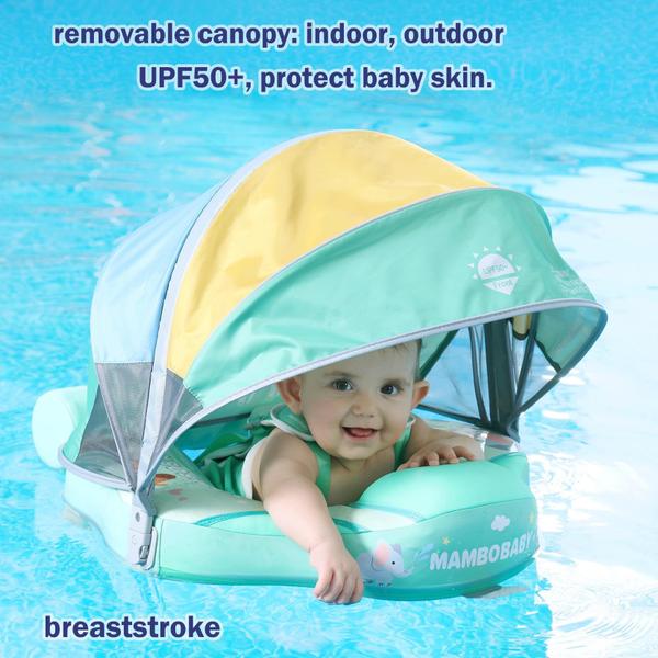 Imagem de Baby Pool Float VQ-Ant Mambobaby com dossel não inflável