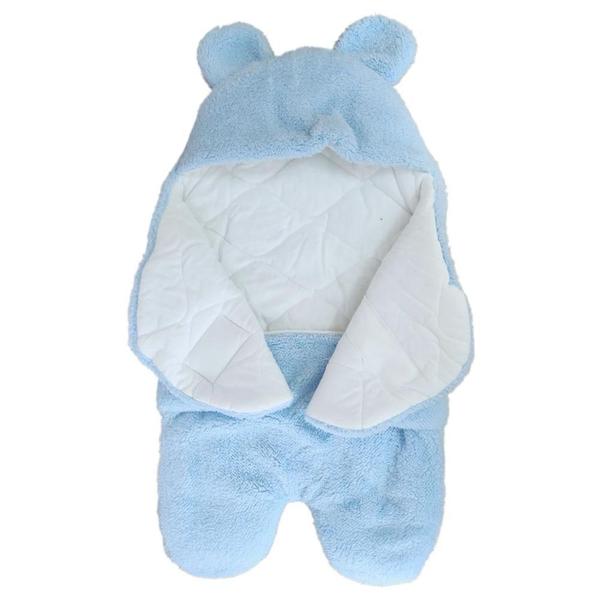 Imagem de Baby Sac Ursinho Hipoalergênico Sherpa Algodão Azul Jolitex