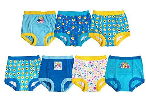 Imagem de Baby Shark boys Potty Pant Multipacks Training Underwear, Blue 7pk, 4T US