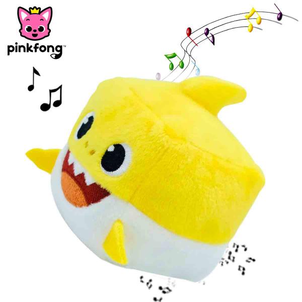 Imagem de Baby Shark Mini Pelúcia Musical Cubo Amarelo Toyng 39258