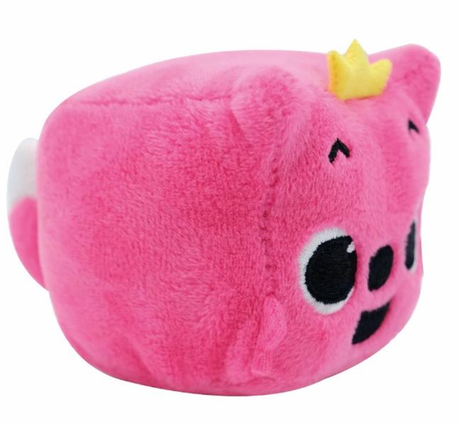 Imagem de Baby Shark Pink Fong Pelúcia Musical Cubo 9cm RAPOSA ROSA 39258 - Toyng