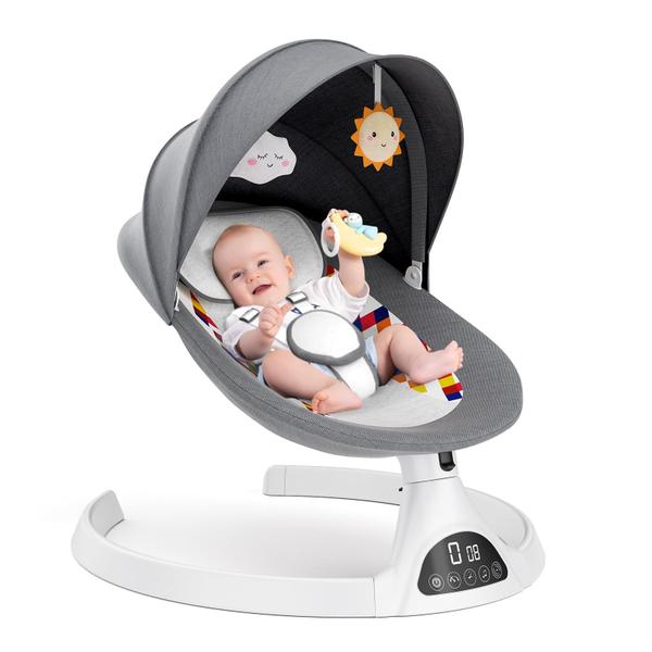 Imagem de Baby Swing Idregan de 5 velocidades de balanço com 12 canções de ninar Bluetooth 