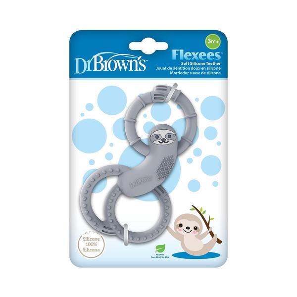 Imagem de Baby Teether Dr. Brown's Flexees Grey Sloth 100% silicone