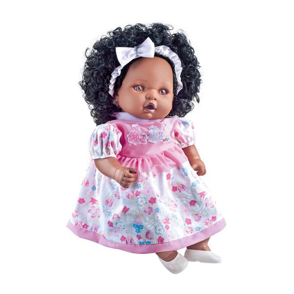 Imagem de Baby Tipo Reborn Negra Angelina Fala 62 Frases + Mamadeira