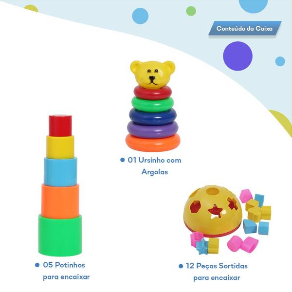 Imagem de Baby Toys Set Didático Interativo Divertido Criança 23 Peças