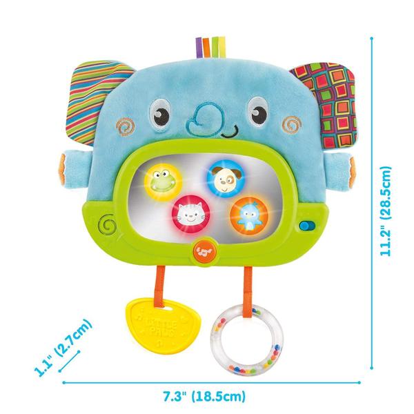 Imagem de Baby Tummy Time Mirror Bambiya Soft Elephant com cadeira escondida