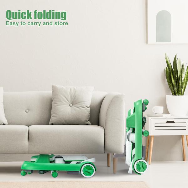 Imagem de Baby Walker XZV Anti-Rollove com rodas de 6 a 18 m, 2 de altura, verde