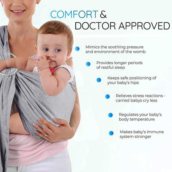 Imagem de Baby Wrap Carrier e Ring Sling, Envoltório de Bebê de Malha Ajustável para Bebê, Sling Infantil para Bebê, Recém-Nascido, Crianças e Crianças