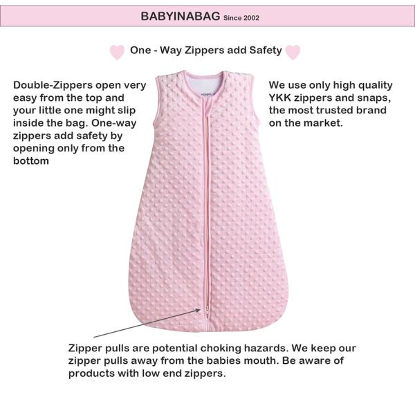 Imagem de BABYINABAG Quente 2,5 Tog Acolchoado Inverno Modelo Bebê Saco de Dormir e Saco, Pelúcia Minky Dot para Bebês e Crianças (Grande (22 mos - 3T))