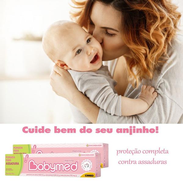 Imagem de Babymed Pomada tratamento kit com 3x45g Cada Bebê Menina