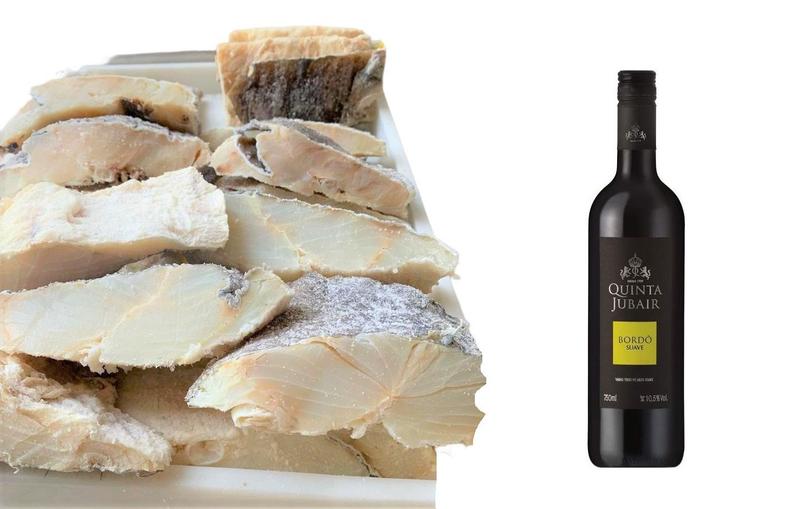 Imagem de Bacalhau Imperial Salgado 1 kilo + Vinho Suave +Azeite 500ml