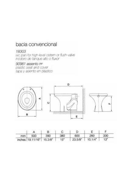 Imagem de Bacia Convencional Zip Branco - Incepa