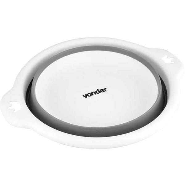 Bacia Dobrável 8 Litros Com Gancho 42,5X12Cm Cinza - Vonder Imagem de Bacia Dobrável 8 Litros Com Gancho 42,5X12Cm Cinza - Vonder