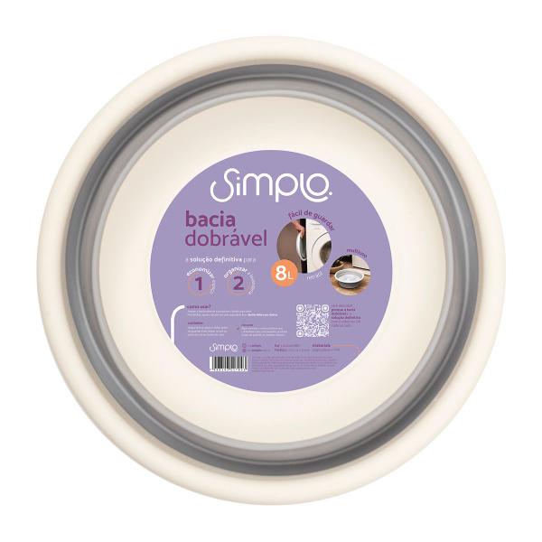 Bacia dobravel 8 litros - simplo branco Imagem de Bacia dobravel 8 litros - simplo branco