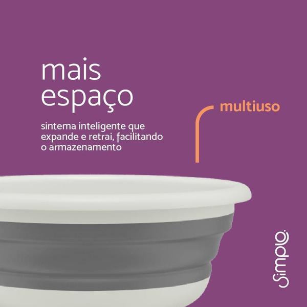 Bacia Dobrável De Plástico 5 Litros - Simplo Imagem de Bacia Dobrável De Plástico 5 Litros - Simplo