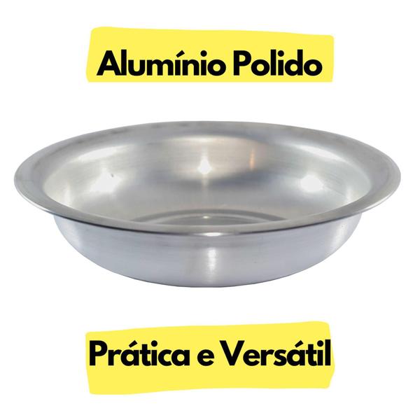 Bacia Grande em Aluminio Redonda N 45 Multiuso - Global Alumínio Imagem de Bacia Grande em Aluminio Redonda N 45 Multiuso - Global Alumínio