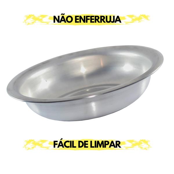 Bacia Multiuso Grande N 40 cm Redonda em Aluminio Banho PET - Global Alumínio Imagem de Bacia Multiuso Grande N 40 cm Redonda em Aluminio Banho PET