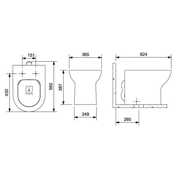 Imagem de Bacia Para Caixa Saida Sifonica Vertical Nexo Branco - Roca Louças