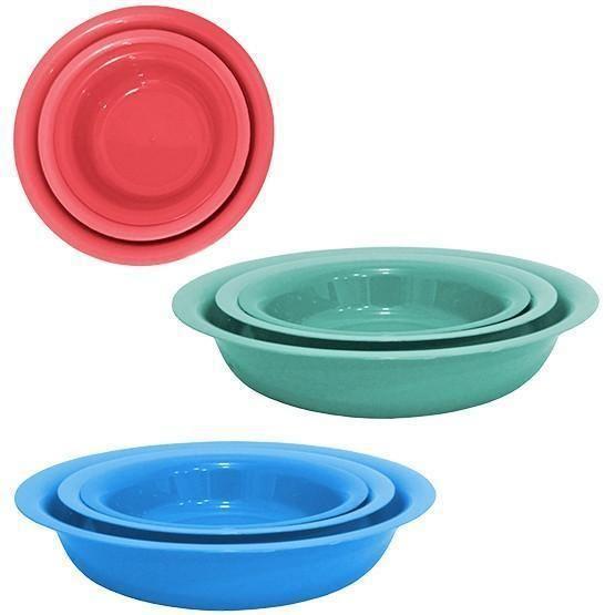 Bacia Plastico Redonda Colors Para Feirante Com 3 Pecas Pmg - Erca Plast Imagem de Bacia Plastico Redonda Colors Para Feirante Com 3 Pecas Pmg