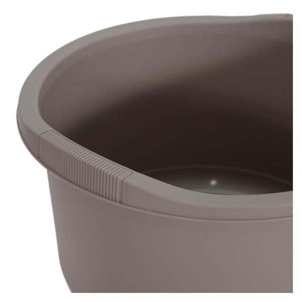 Bacia Redonda Cinza Bowl 15L - Gardenlife Imagem de Bacia Redonda Cinza Bowl 15L